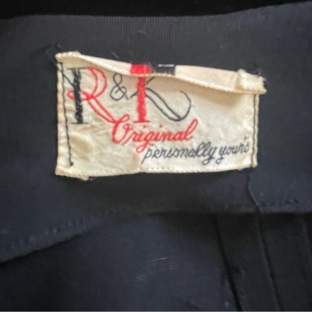 Vintage R & K black velvet trimmed double breasted blazer - Picture 8 of 10
